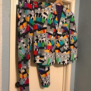 Fun OppoSuits Testival Design Suit, size US 42, retro feel to design